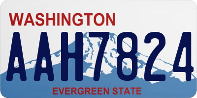 WA license plate AAH7824