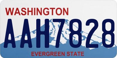 WA license plate AAH7828