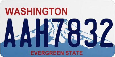 WA license plate AAH7832