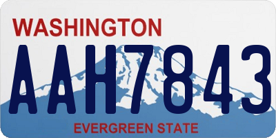 WA license plate AAH7843