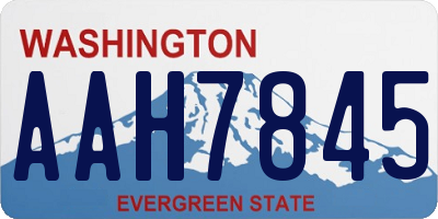 WA license plate AAH7845
