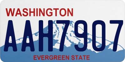 WA license plate AAH7907
