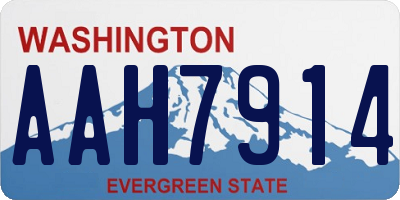 WA license plate AAH7914