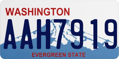 WA license plate AAH7919