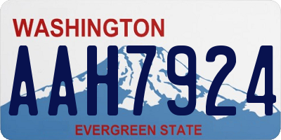 WA license plate AAH7924