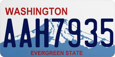 WA license plate AAH7935