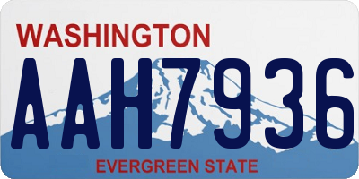 WA license plate AAH7936