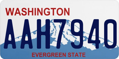 WA license plate AAH7940