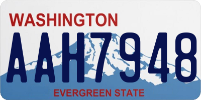 WA license plate AAH7948