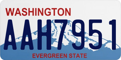 WA license plate AAH7951