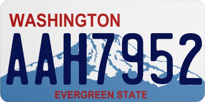 WA license plate AAH7952