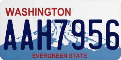 WA license plate AAH7956