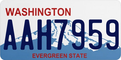 WA license plate AAH7959