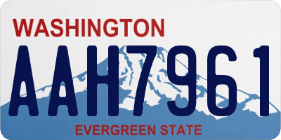 WA license plate AAH7961