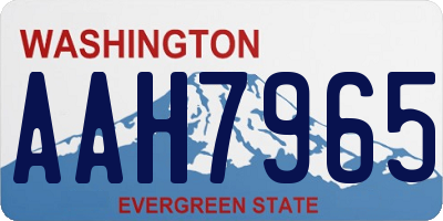 WA license plate AAH7965