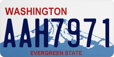 WA license plate AAH7971