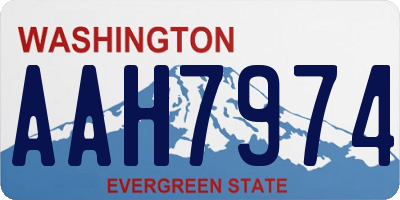 WA license plate AAH7974