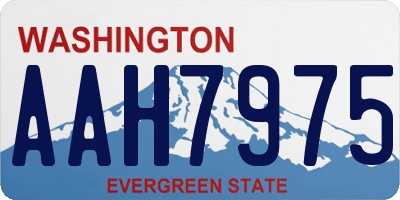 WA license plate AAH7975