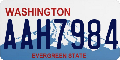 WA license plate AAH7984