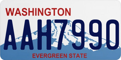 WA license plate AAH7990