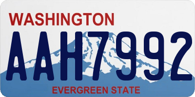 WA license plate AAH7992