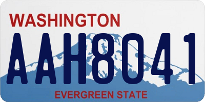 WA license plate AAH8041