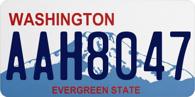 WA license plate AAH8047