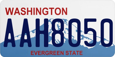 WA license plate AAH8050