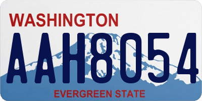 WA license plate AAH8054