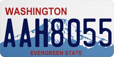 WA license plate AAH8055
