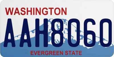 WA license plate AAH8060