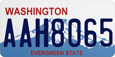 WA license plate AAH8065