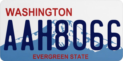 WA license plate AAH8066