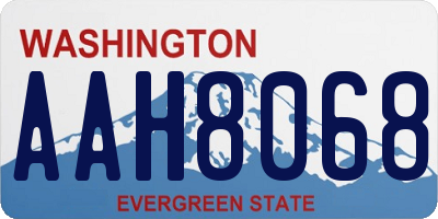 WA license plate AAH8068