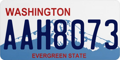 WA license plate AAH8073