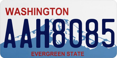 WA license plate AAH8085