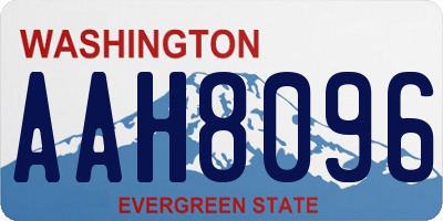 WA license plate AAH8096
