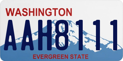 WA license plate AAH8111