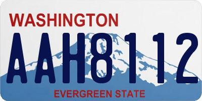 WA license plate AAH8112