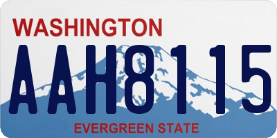 WA license plate AAH8115