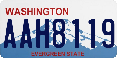 WA license plate AAH8119