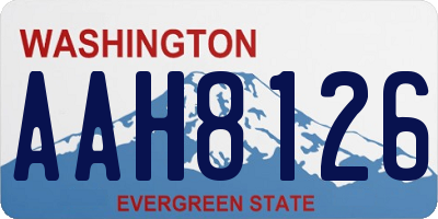 WA license plate AAH8126