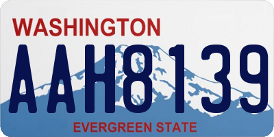 WA license plate AAH8139