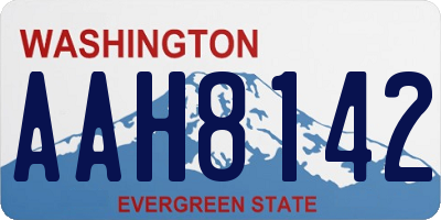 WA license plate AAH8142