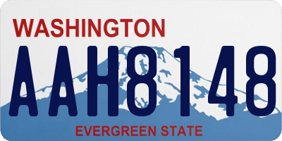 WA license plate AAH8148