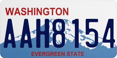 WA license plate AAH8154