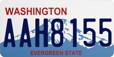 WA license plate AAH8155