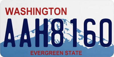 WA license plate AAH8160