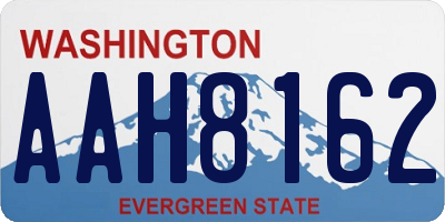WA license plate AAH8162