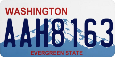 WA license plate AAH8163